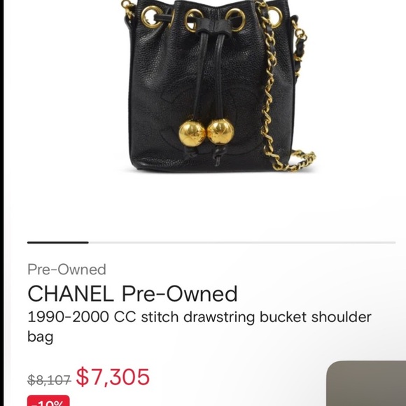 Authentic Chanel bucket bag caviar CC stitched 1987 - Picture 8 of 8
